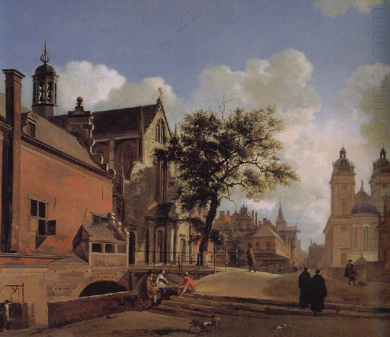 Jan van der Heyden Church of Jesus landscape oil painting picture
